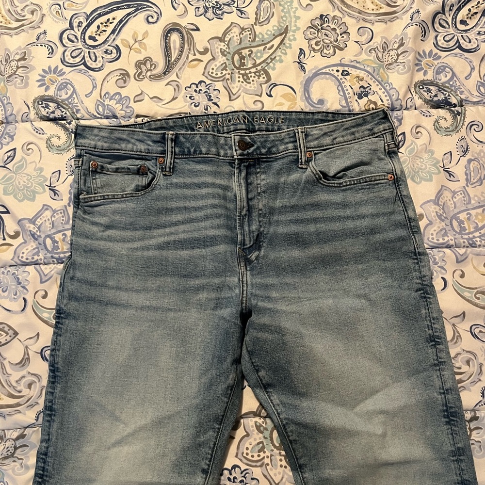 Men’s American Eagle Blue Jeans Airflex 40 X 32 Bootcut